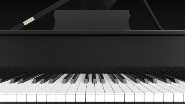 三角钢琴特写前3d渲染图片下载