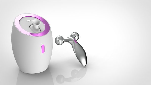 面部按摩器和滚轮左侧3d渲染图片下载