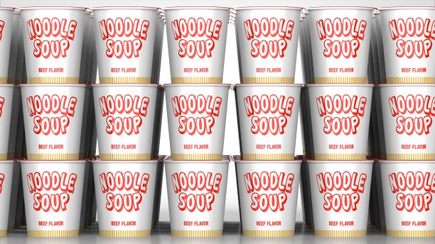 拉面杯堆叠前端3d渲染图片下载