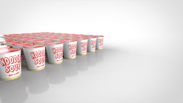 拉面杯倾斜左3d渲染图片下载