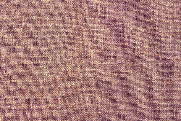 天然复古亚麻粗麻布面料质地，水平纹理背景，棕色、米黄色、淡黄色、粉色、灰色图案，细部大图片下载