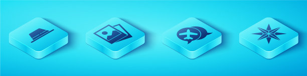 设置等距男子帽与丝带照片风图片下载