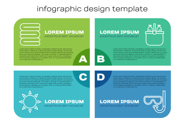 设置晒毛巾和潜水面罩和通气管图片下载