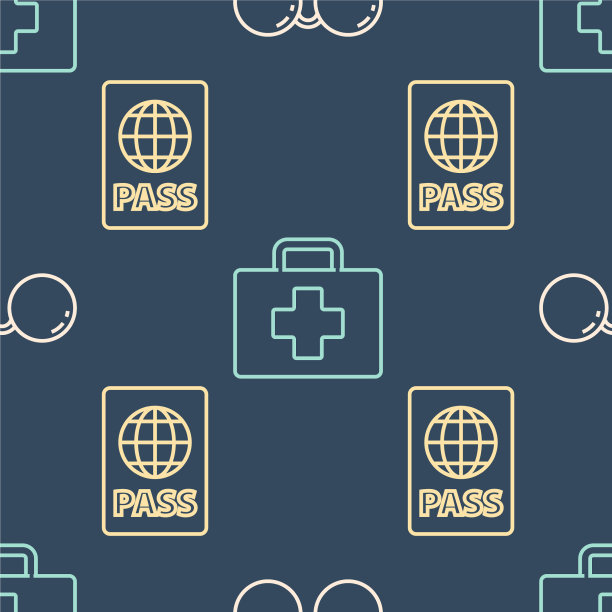 戴上眼镜、护照和急救箱图片下载