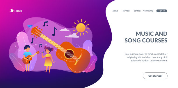 音乐营概念登陆页图片下载