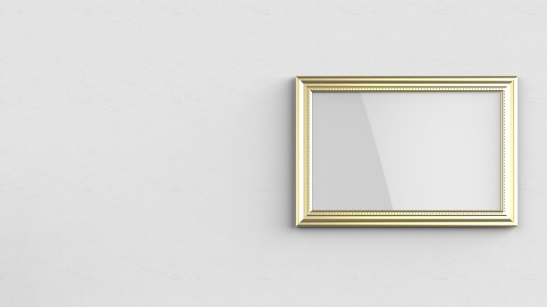 黄金框架水平右3d渲染图片下载