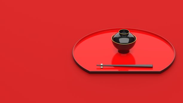 日本餐具右3d渲染图片下载