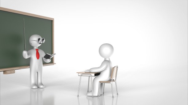 学生和老师留下了3d渲染图片下载