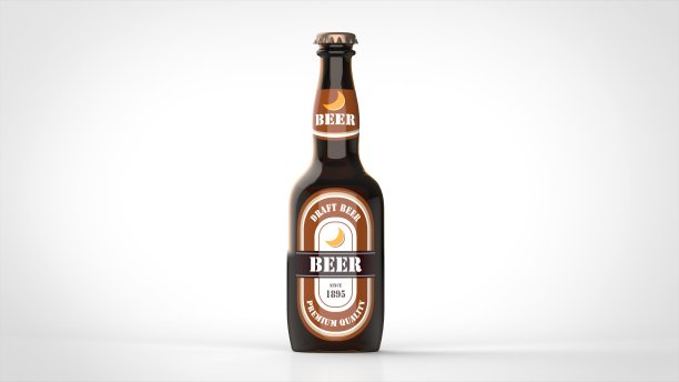 啤酒瓶3d渲染图片下载