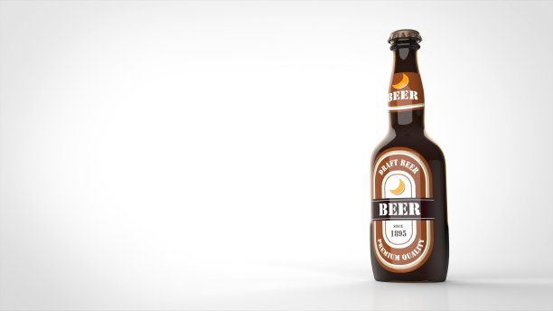 啤酒瓶角度右3d渲染图片下载