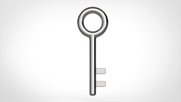 关键前银色3d渲染图片下载