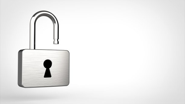 挂锁打开左银色3d渲染图片下载