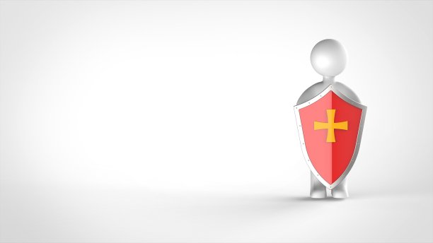 一个人的盾牌右3d渲染图片下载