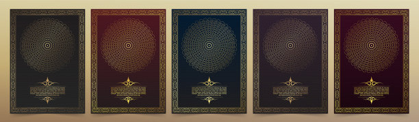 奢华复古金卡模板图片下载