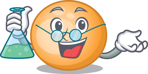 金黄色葡萄球菌聪明教授卡通图片下载
