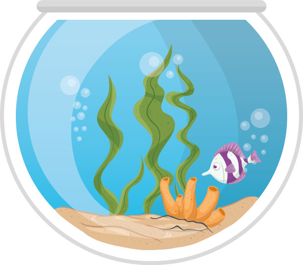 水族馆用海草、珊瑚养鱼图片下载