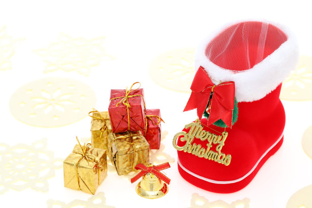 红色圣诞老人的引导图片下载