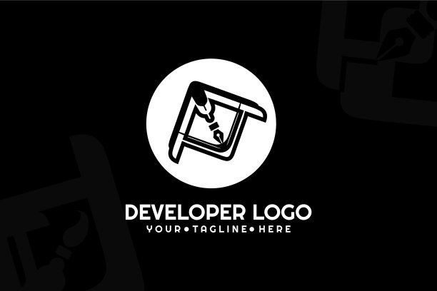 独立的笔开发标志模板图片下载