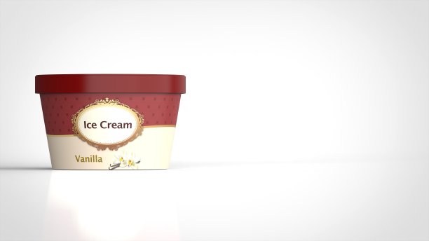 冰淇淋杯香草前面左3d渲染图片下载