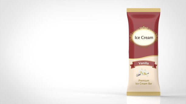 冰淇淋棒香草前右3d渲染图片下载