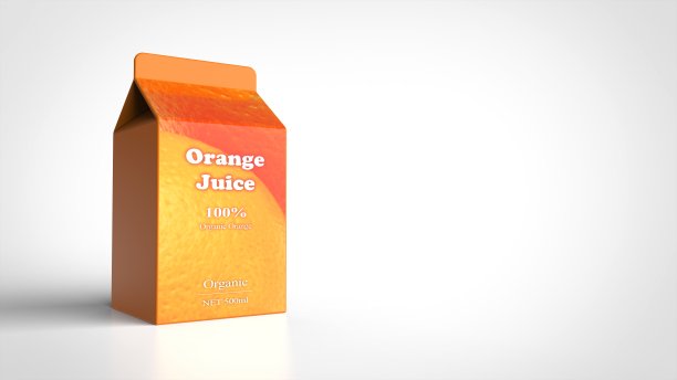 橙汁500ml左3d渲染图片下载