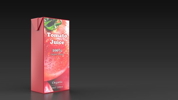 番茄汁黑色背景左侧3d渲染图片下载