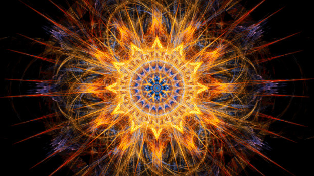 太阳分形银河时钟表盘面没有数字图片下载