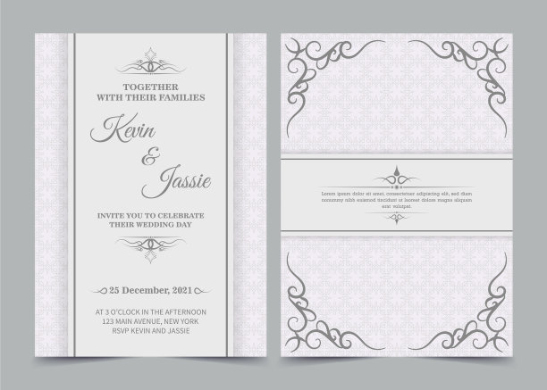 邀请卡设计复古风格与白色图片下载