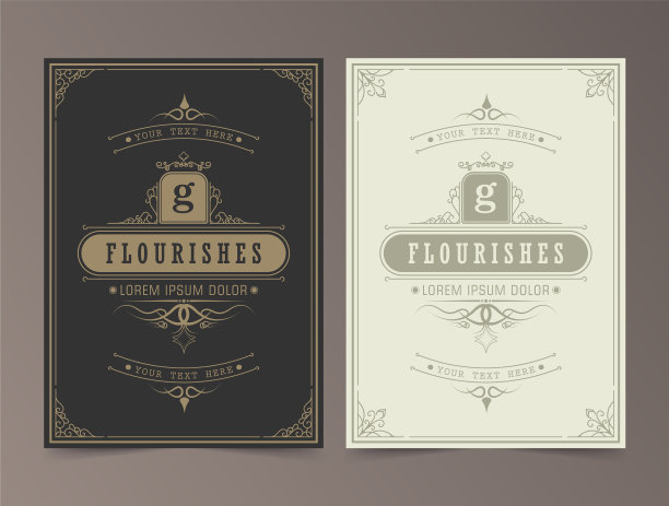 复古装饰贺卡模板复古图片下载