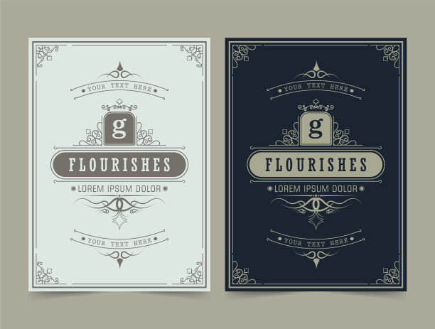 复古装饰贺卡模板复古图片下载