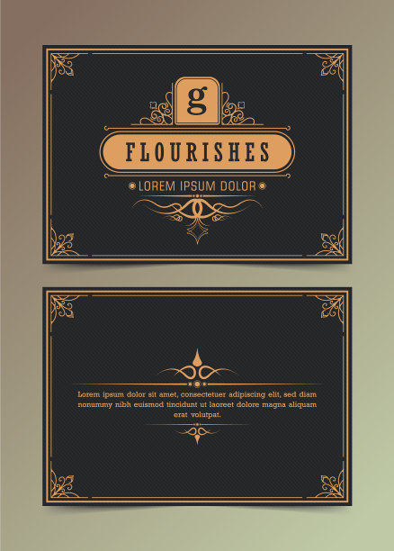 复古装饰贺卡模板复古图片下载