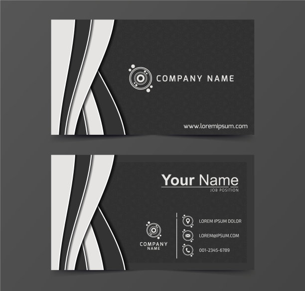 摘要灰色访问卡或名片模板图片下载