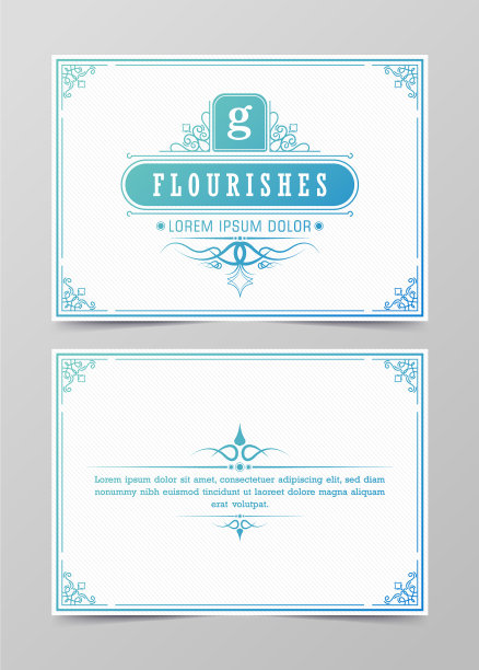 现代复古装饰贺卡模板图片下载