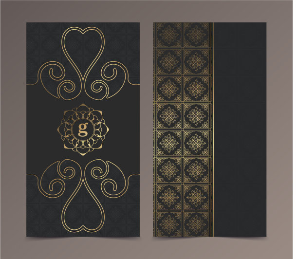 豪华名片和复古装饰标志图片下载