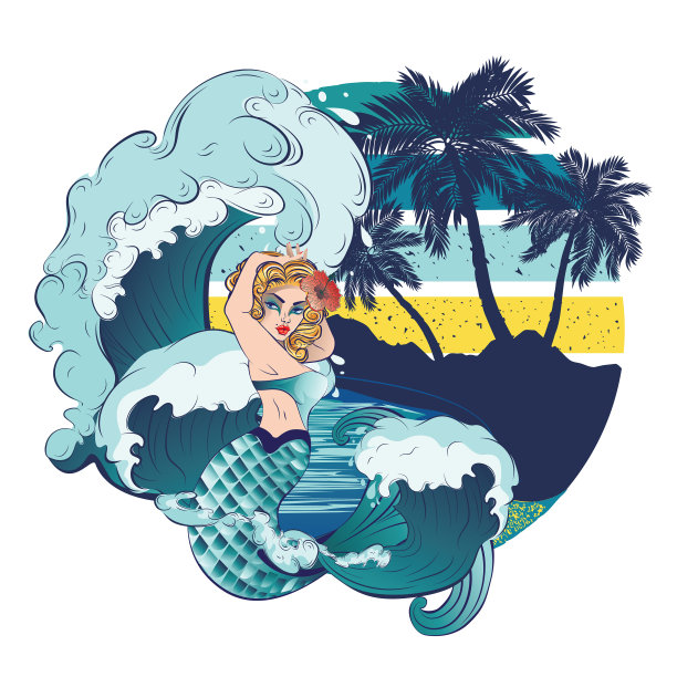 美人鱼热带生活图片下载