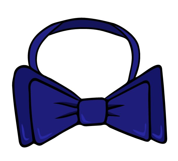 经典双领结，手绘颜色插图深蓝色。卡通。图片下载