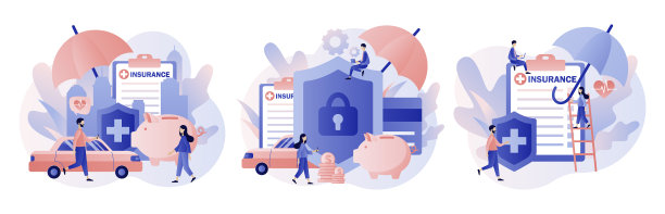 保险概念财产和健康保险图片下载