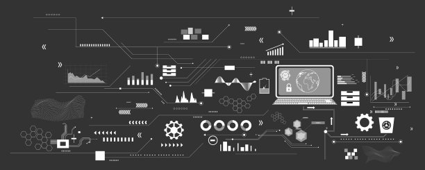 图标设置业务和技术背景图片下载