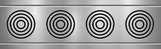 银色金属表面的金属音乐扬声器图片下载