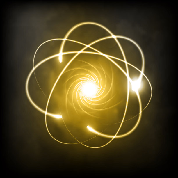 抽象原子背景。化学元素科学概念。图片下载