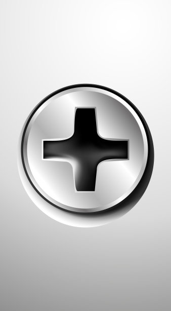 三维插图的铬稳定螺钉。图片下载