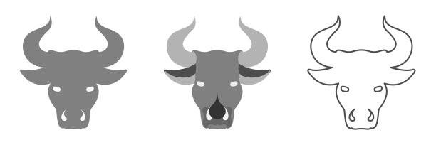 图标，一组金属多头是2021年的象征。矢量图图片下载