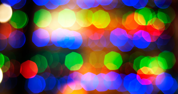 色彩城市散焦灯光，叠加图片下载