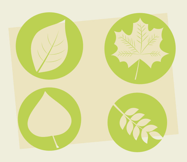 四叶束植物剪影风格图标图片下载