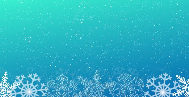 冬季背景与雪装饰矢量设计图片下载