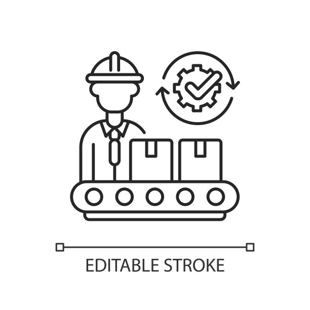 产品制造线性图标图片下载