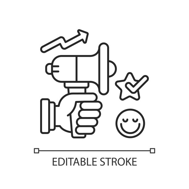 广告业务线性图标图片下载