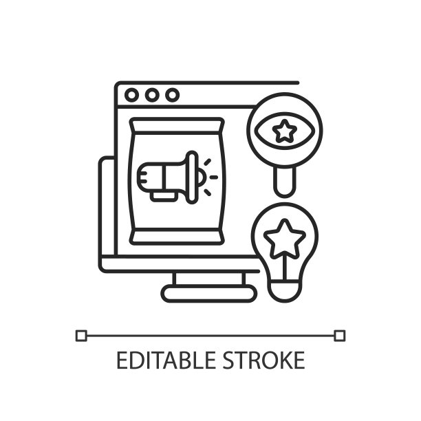 品牌识别线性图标图片下载