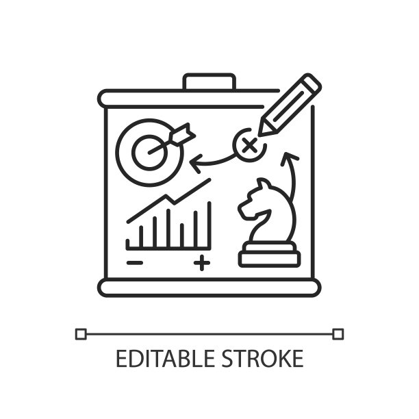 营销计划线性图标图片下载
