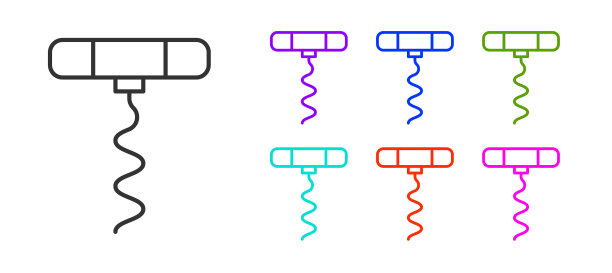 黑线酒螺旋图标孤立在白色图片下载